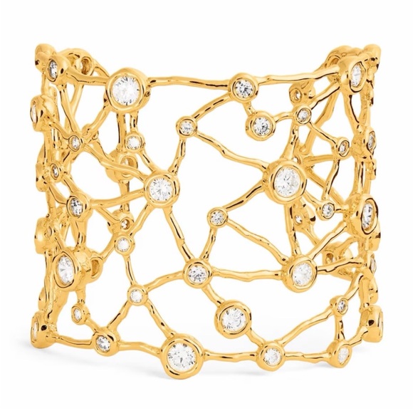 Alexis Bittar Asterales Gold Celestial Wide Cuff Bracelet - Picture 7 of 12